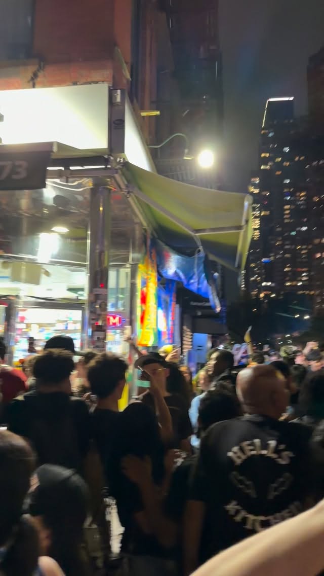 Recent Instagram post thumbnail showing a nighttime city crowd.